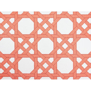 Modern Caning   Orange/White Printed Canvas Two Sisters Needlepoint 
