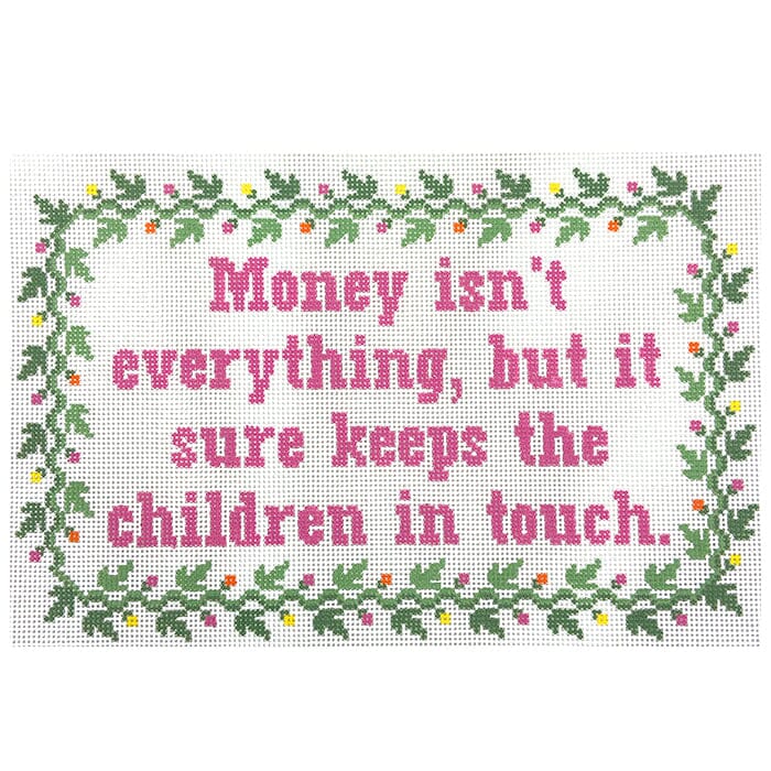 Money Isn't Everything Painted Canvas Atlantic Blue Canvas 
