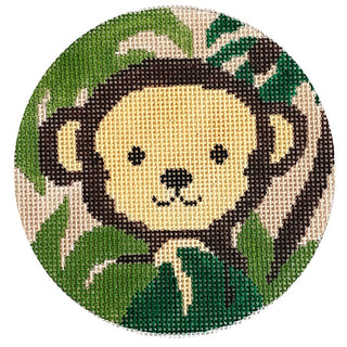 Monkey Ornament Painted Canvas Laura Love Designs 
