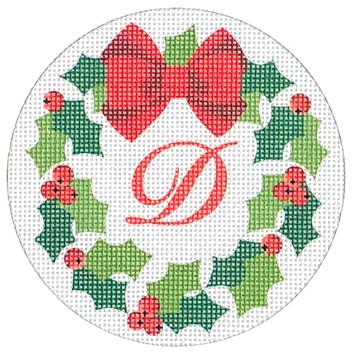 Monogram Wreath D Printed Canvas Pepperberry Designs 