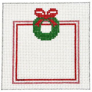 Monogram Wreath Square Painted Canvas KCN Designers 
