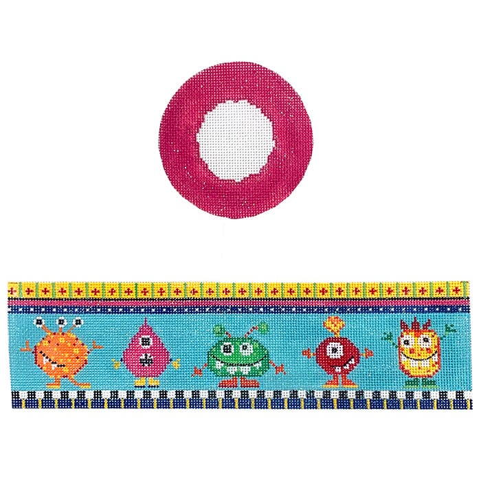 Monsters hinged box with hardware Painted Canvas Funda Scully 
