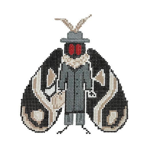 Mothman Painted Canvas Fire and Iris 