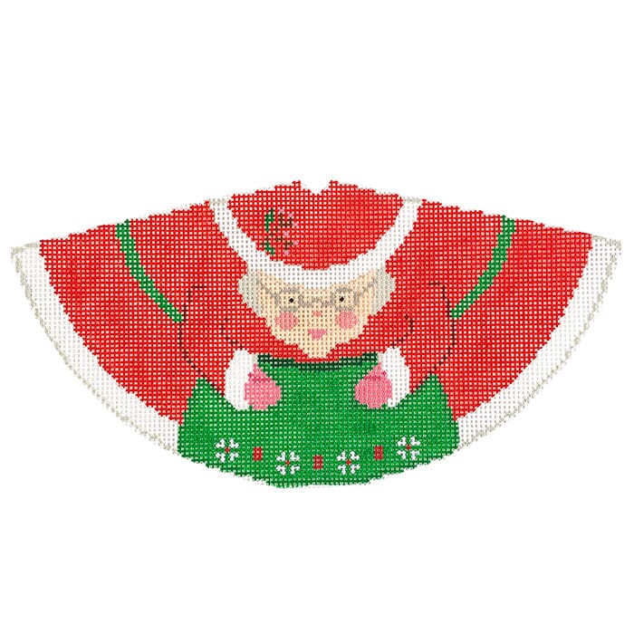 Mrs. Claus 3D Cone Painted Canvas Blue Ridge Stitchery 