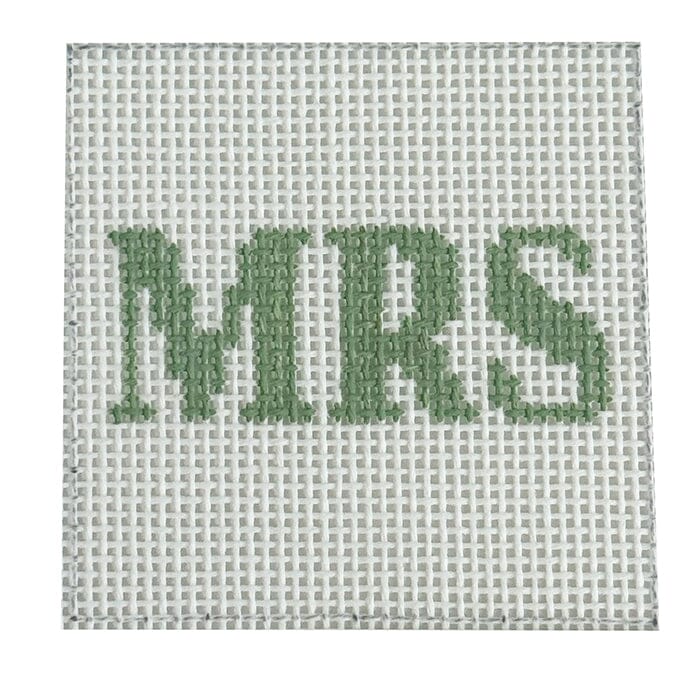 Mrs. Insert Painted Canvas Evergreen Needlepoint 