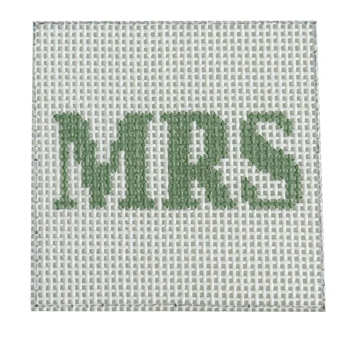 Mrs. Insert Painted Canvas Evergreen Needlepoint  - 1