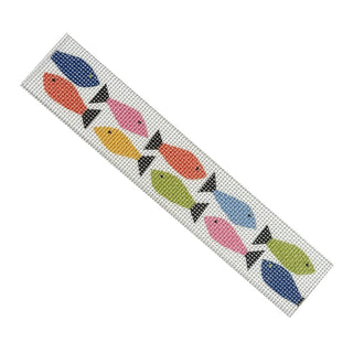 Multi Fish Key Fob Painted Canvas All About Stitching/The Collection Design 
