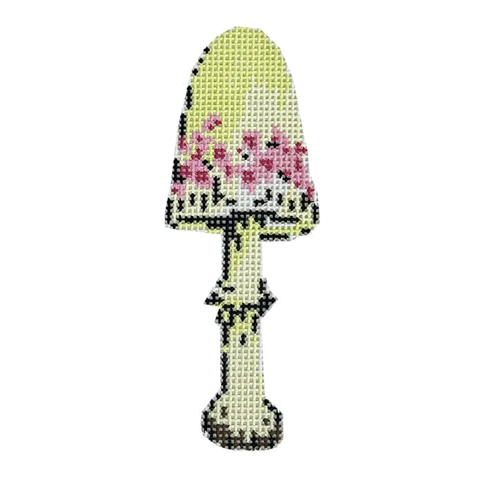 Mushroom Series   Celery Painted Canvas The Plum Stitchery  - 1