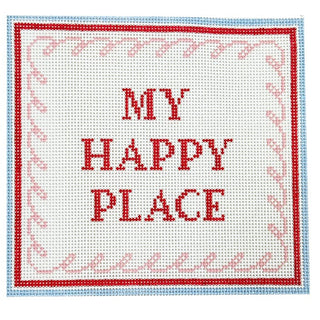 My Happy Place Painted Canvas Goodpoint Needlepoint 
