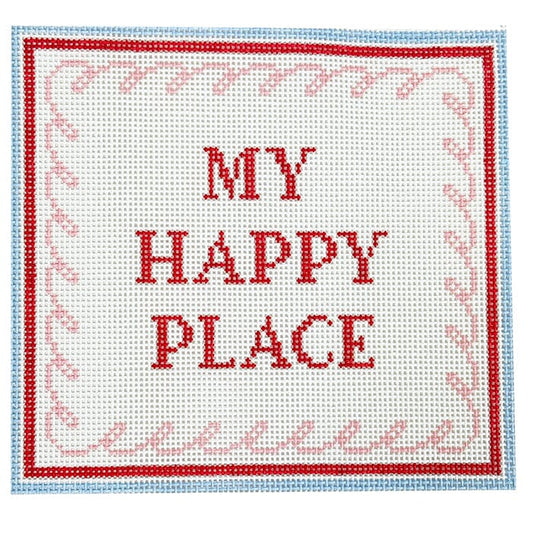 My Happy Place Painted Canvas Goodpoint Needlepoint 