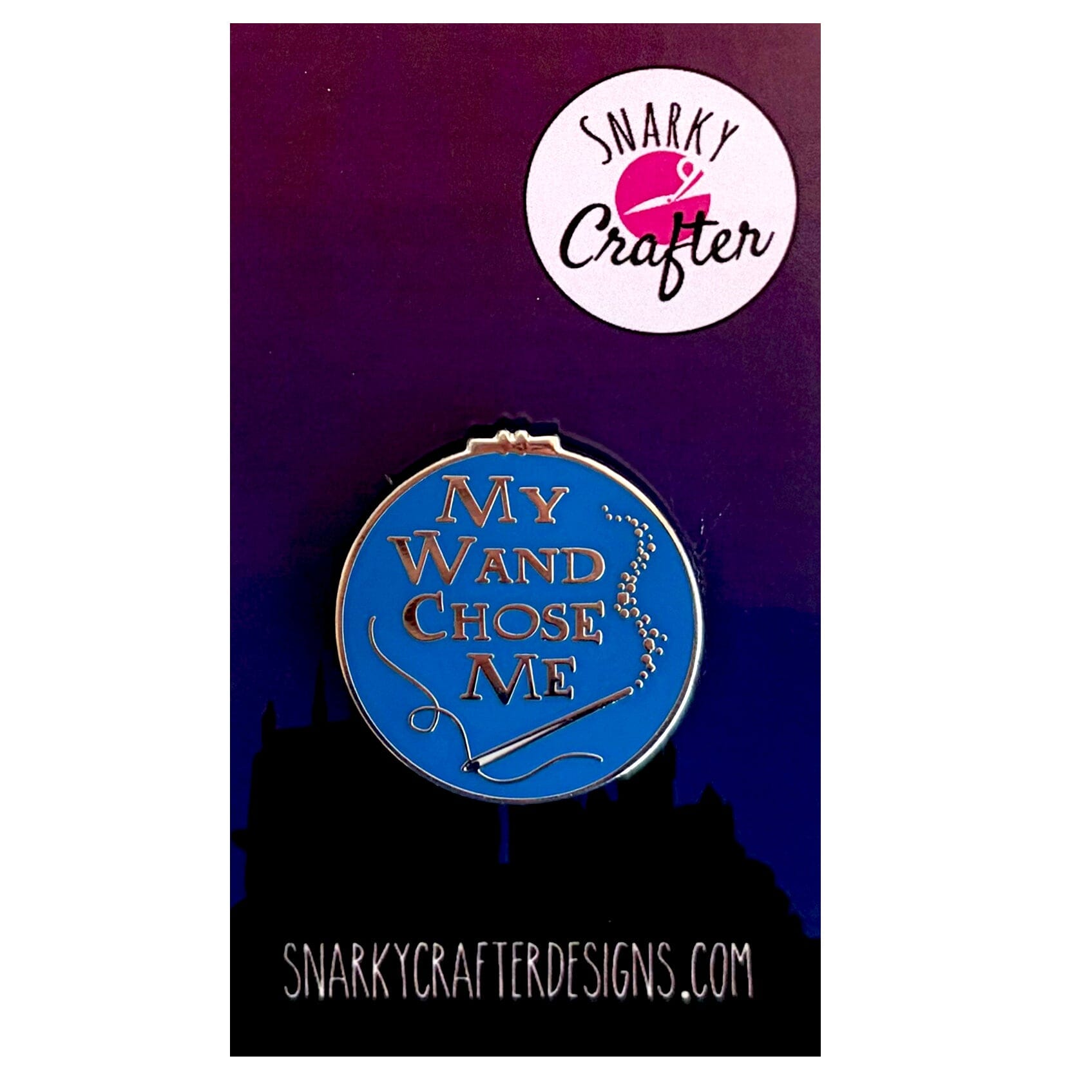 My Wand Chose Me BLUE Needleminder Accessories Snarky Crafter Designs  - 1