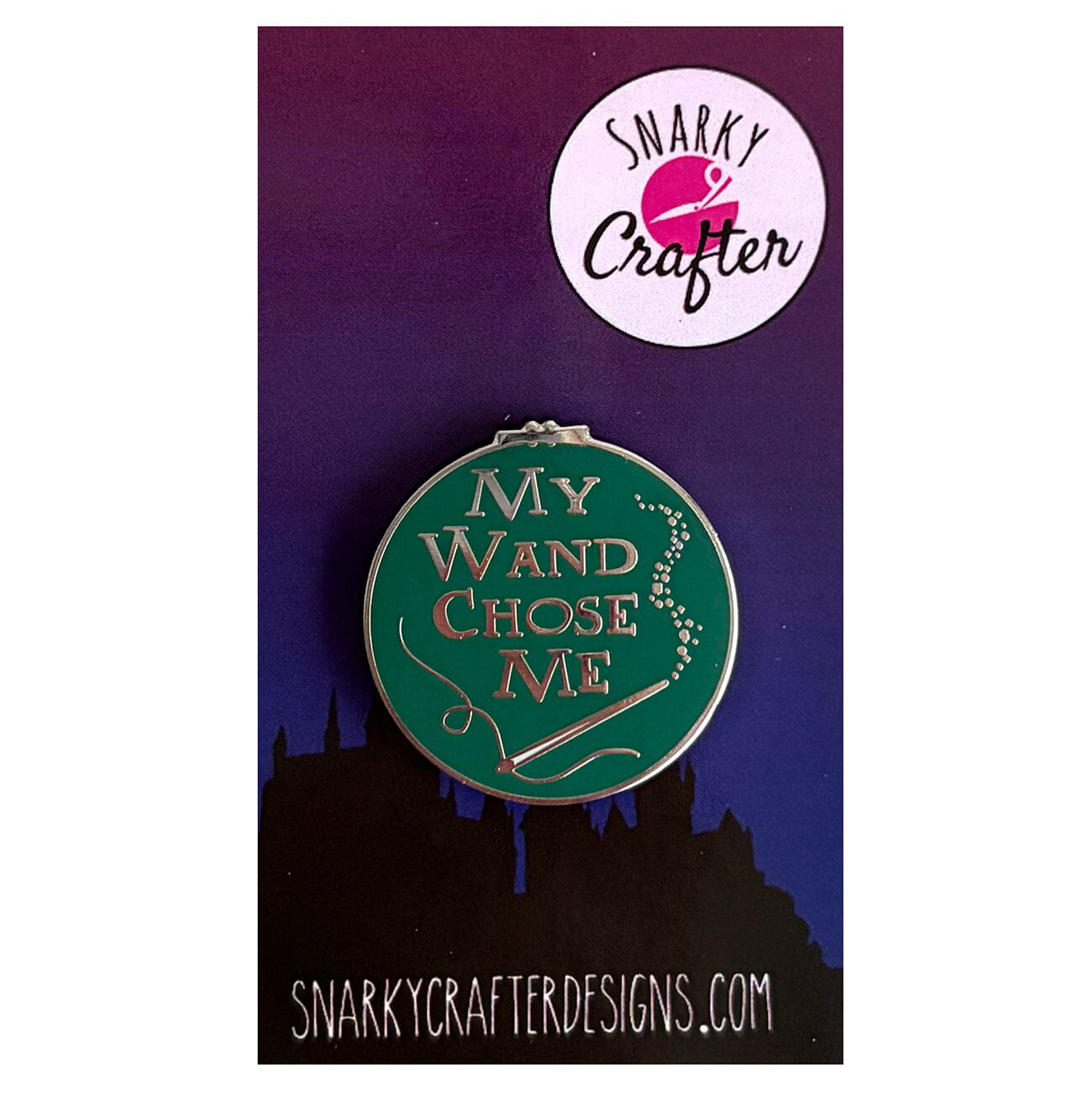 My Wand Chose Me GREEN Needleminder Accessories Snarky Crafter Designs  - 1