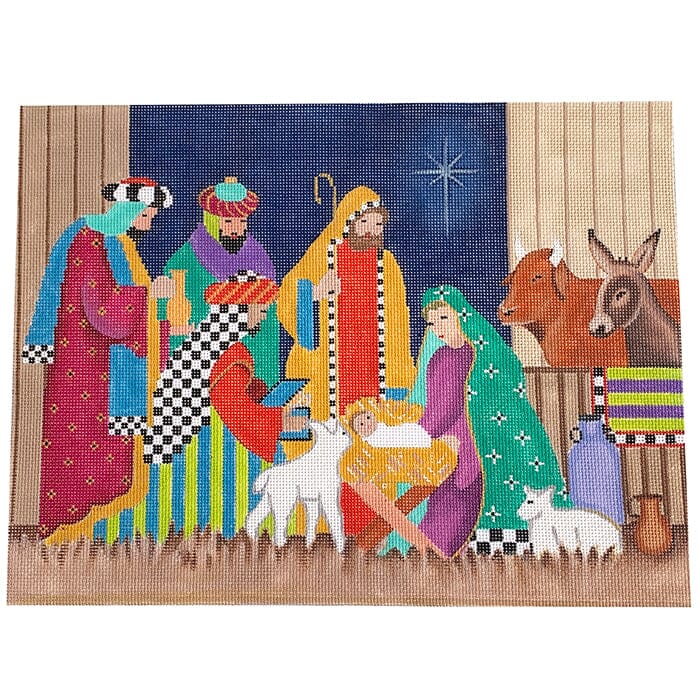 Nativity Painted Canvas Vallerie Needlepoint Gallery 
