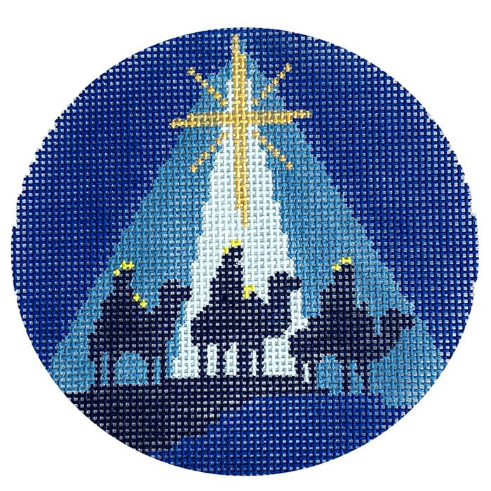Nativity   Wise Men Ornament Painted Canvas NDLPT Designs 

