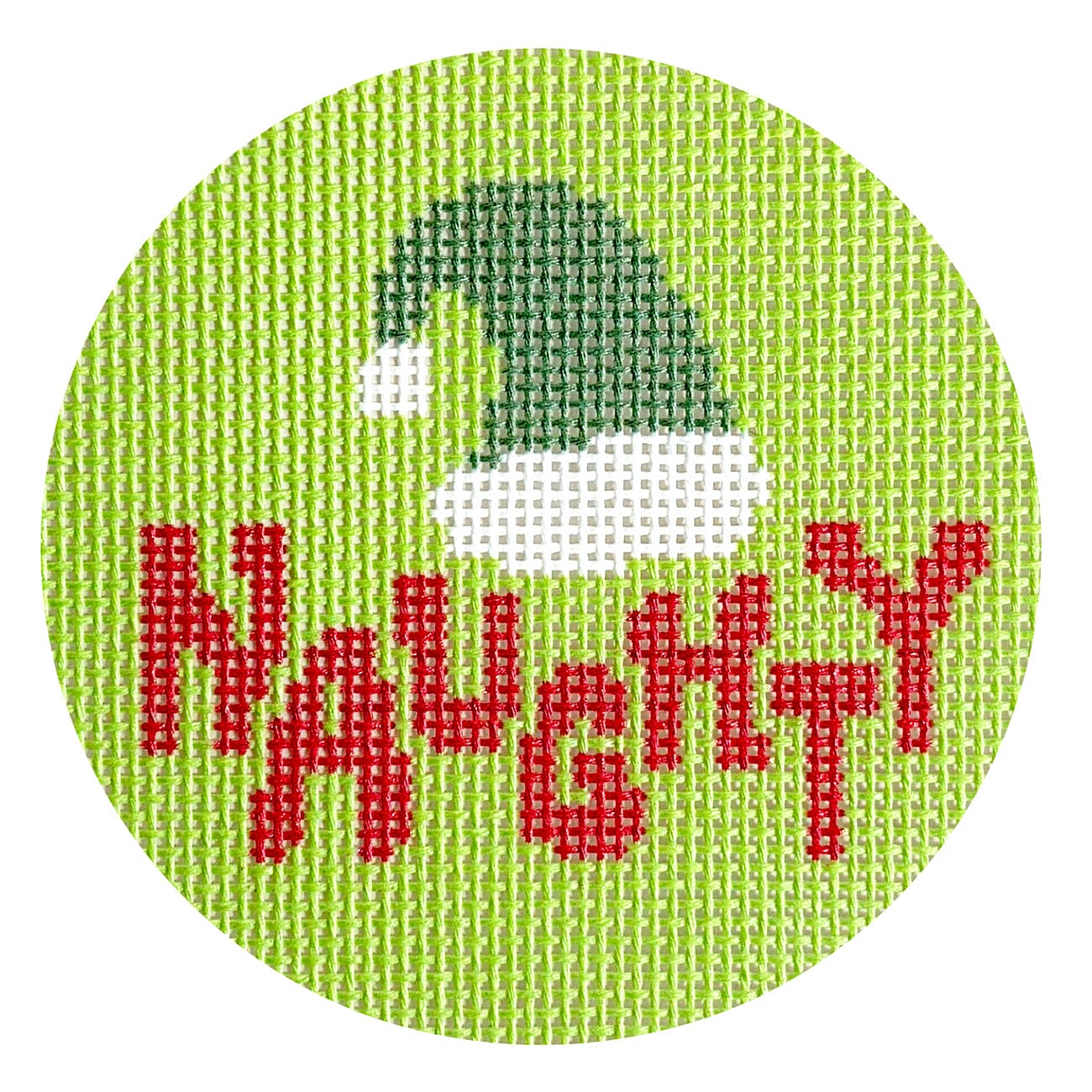 Naughty Round on Green Printed Canvas KCN Designers  - 1