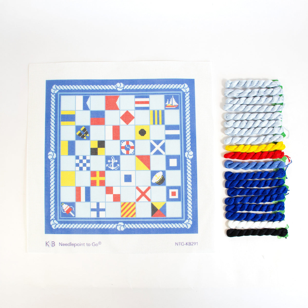 Nautical Chessboard Kit Kits Needlepoint To Go  - 2