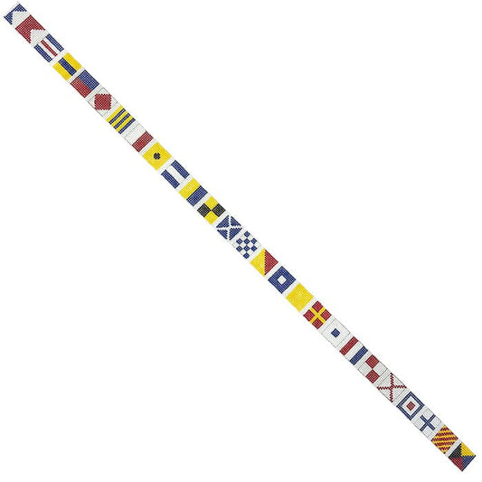 Nautical Flag Alphabet Belt on 14 Painted Canvas The Meredith Collection 