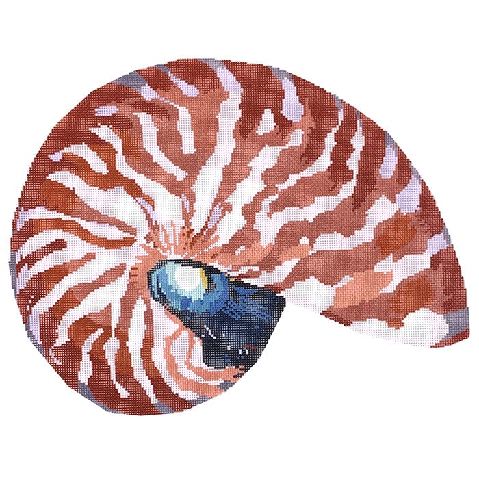 Nautilus Canvas   Red Painted Canvas KCN Designers  - 1