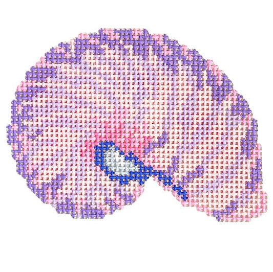 Nautilus Shell Pink & Purple Painted Canvas Atlantic Blue Canvas 