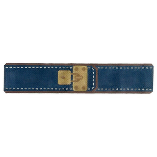 Navy Lock Bracelet Painted Canvas Rachel Donley 
