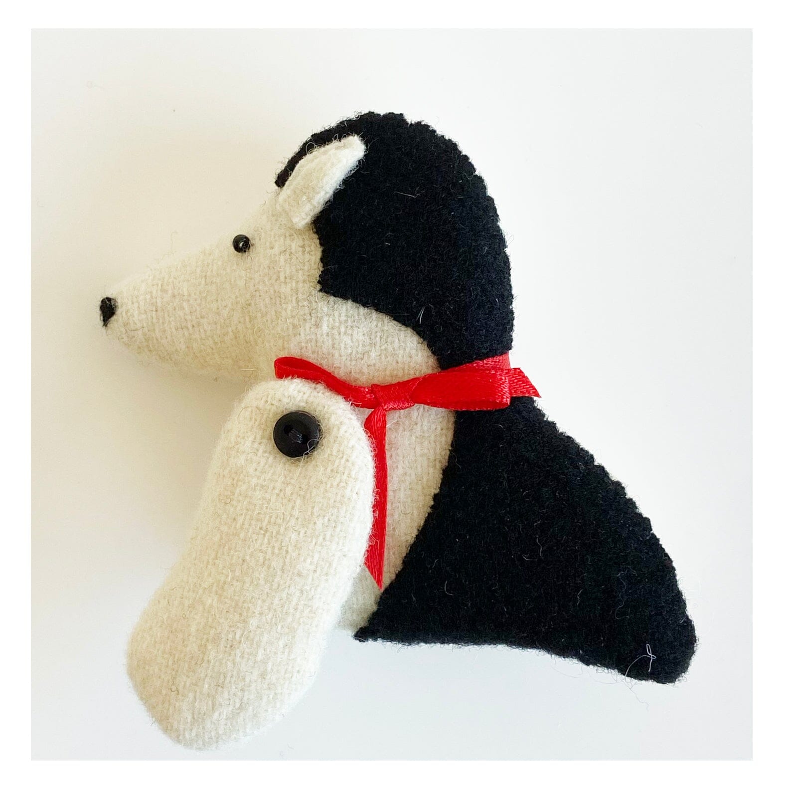 NC State Mini Stocking with Wolf Insert Painted Canvas Kathy Schenkel Designs 
