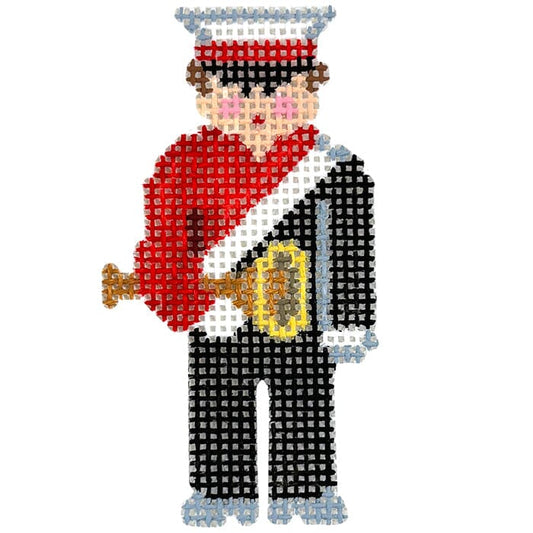 NCSU Band Member - Tiny Figures Painted Canvas Kathy Schenkel Designs 