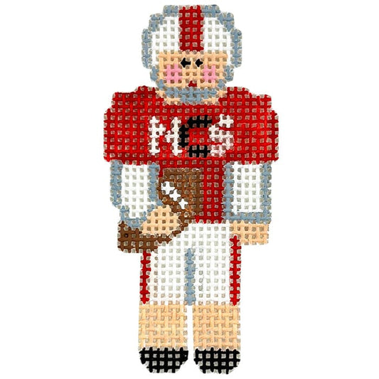 NCSU Football Player - Tiny Figures Painted Canvas Kathy Schenkel Designs 