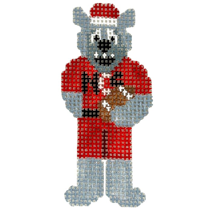 NCSU Wuf   Tiny Figures Painted Canvas Kathy Schenkel Designs 
