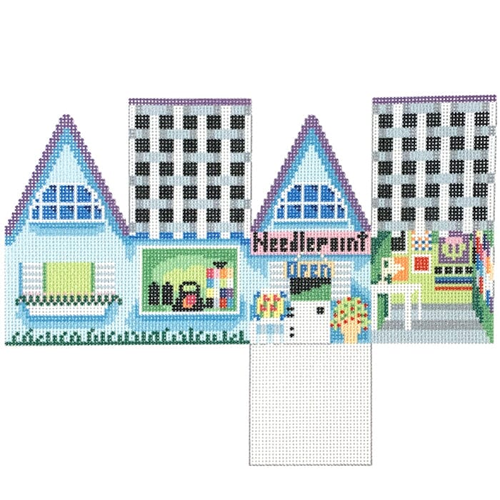 Needlepoint Shop Cottage Printed Canvas Two Sisters Needlepoint 

