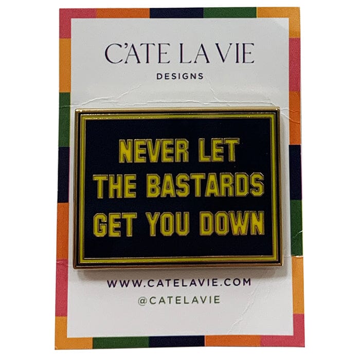 Never Let the Bastards Needleminder Blue/Yellow Accessories C'ate La Vie 