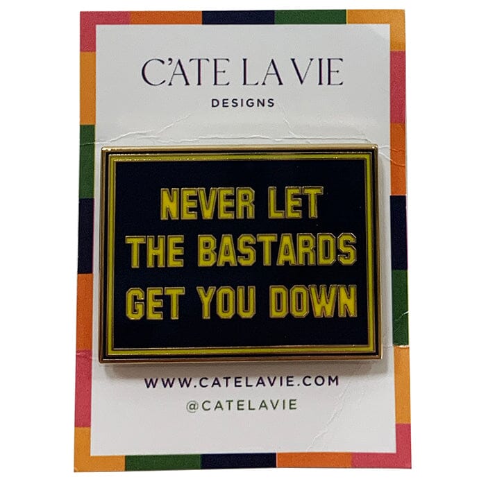 Never Let the Bastards Needleminder Blue/Yellow Accessories C'ate La Vie 
