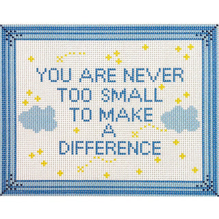 Never Too Small   Blue Printed Canvas Mimi in Stitches 
