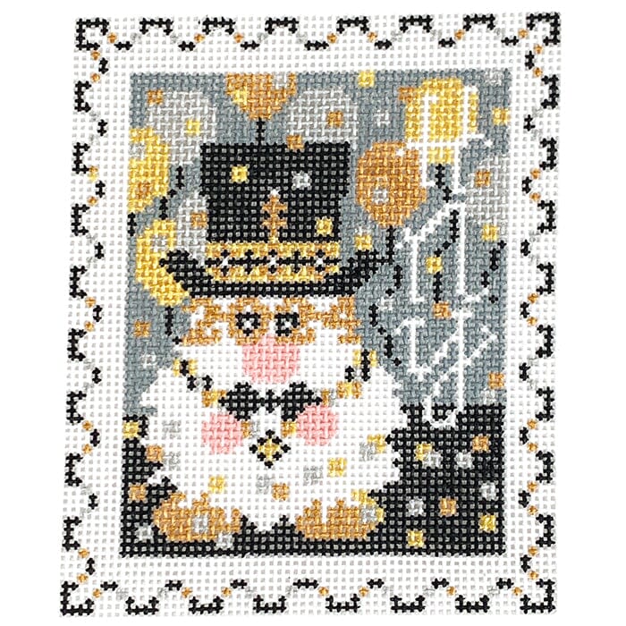 New Year's Eve Stamp Painted Canvas Wipstitch Needleworks  - 1