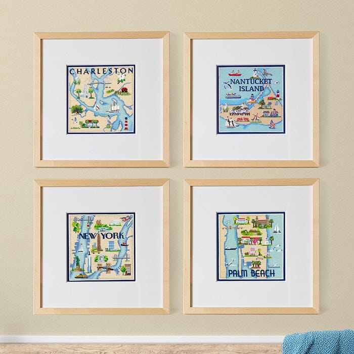 New York Map on 18 Kit Kit Needlepoint To Go 