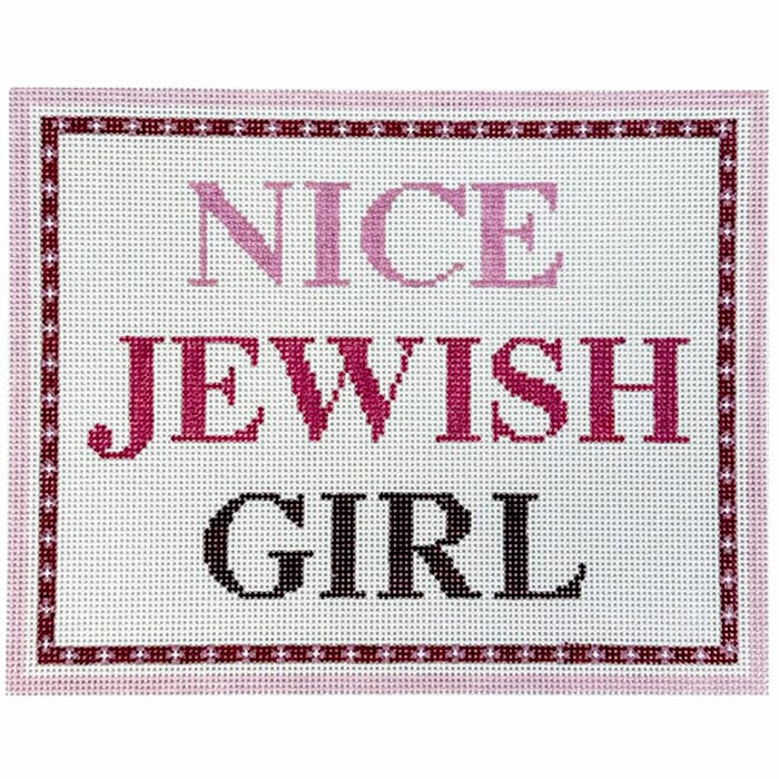 Nice Jewish Girl Painted Canvas Rachel Barri Designs 