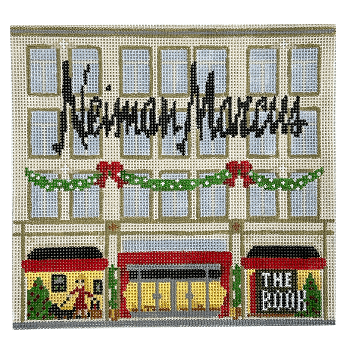 Nieman Marcus Store Front Painted Canvas The Gingham Stitchery 