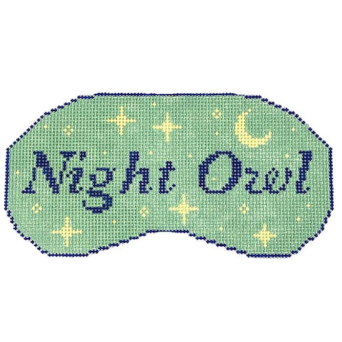 Night Owl Eye Mask Painted Canvas Alice & Blue 