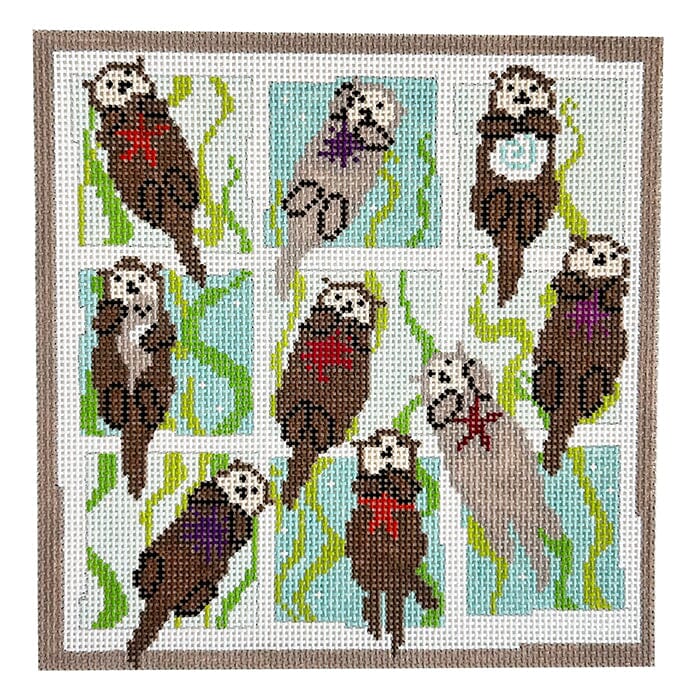 Nine Otters Painted Canvas Pippin  - 1