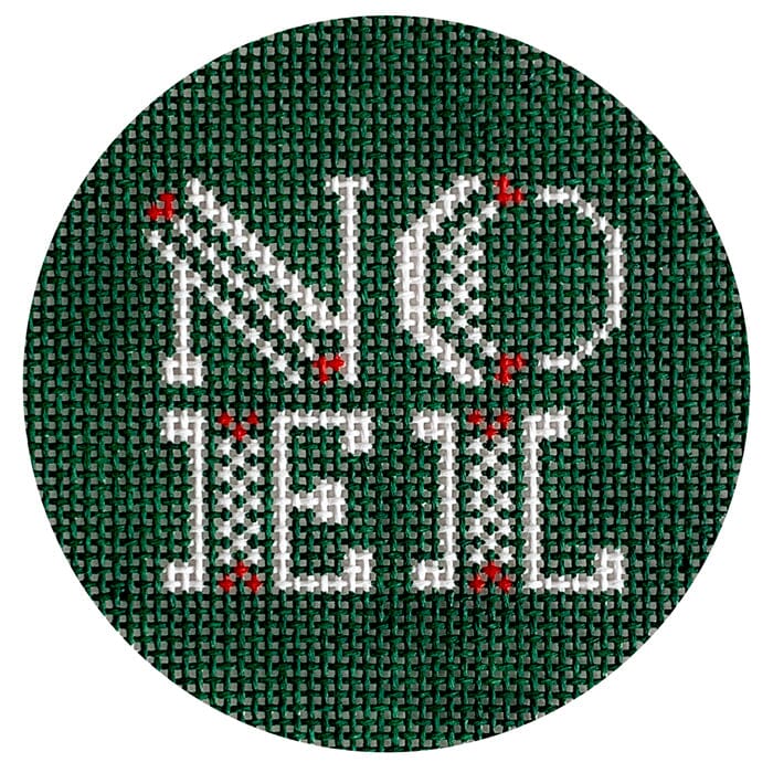 Noel Round Painted Canvas Love MHB Studio 
