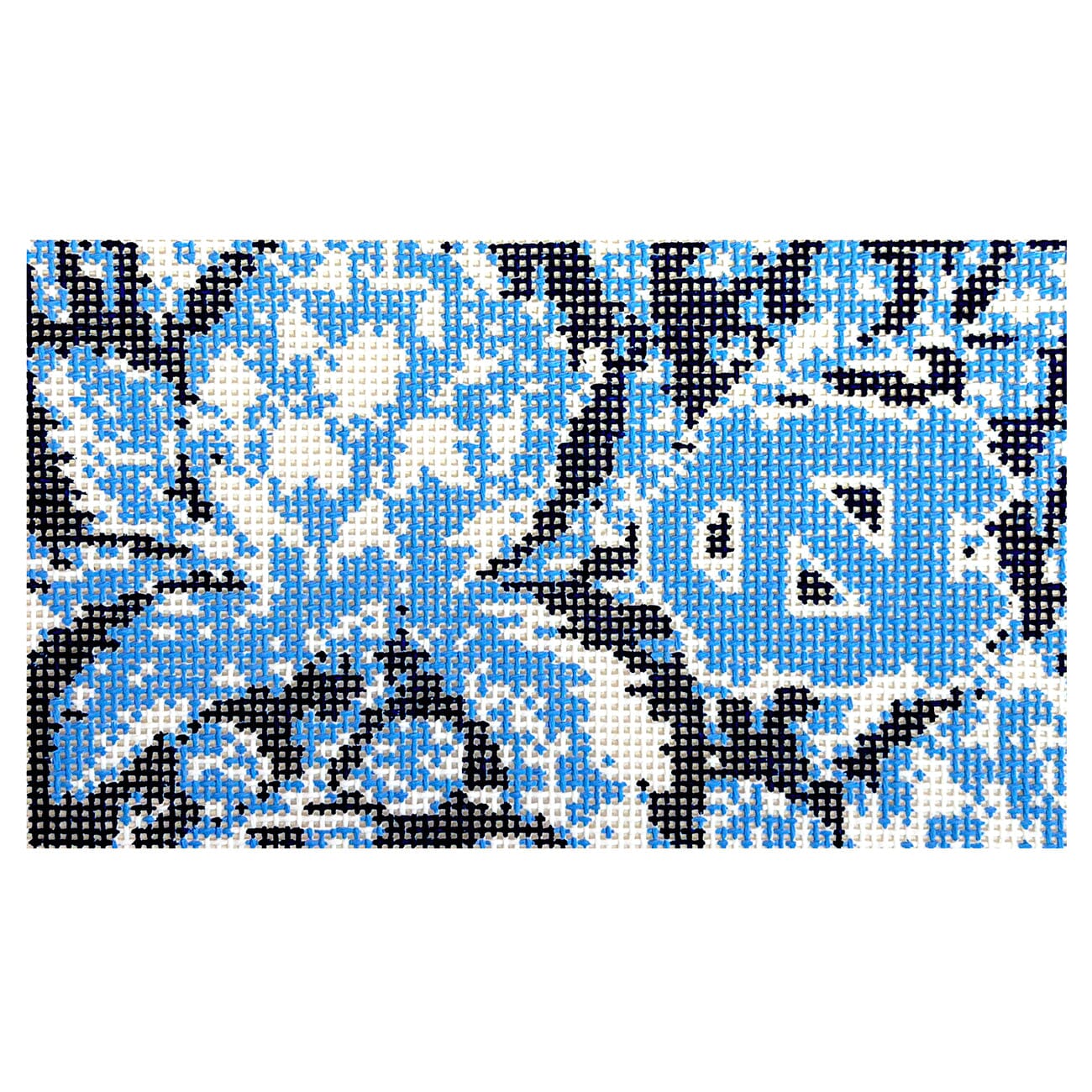 North Carolina UNC Artichoke Purse Insert Painted Canvas Needlepoint by Laura  - 1