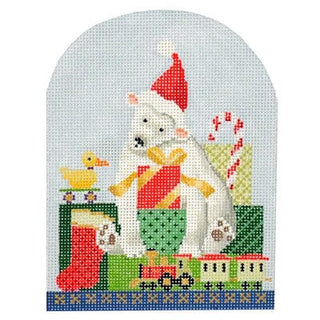 North Pole   Polar Bear Painted Canvas Kirk & Bradley 
