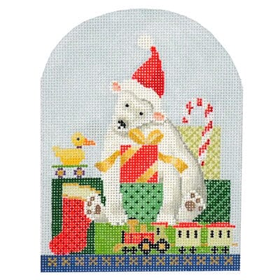 North Pole   Polar Bear Painted Canvas Kirk & Bradley  - 1