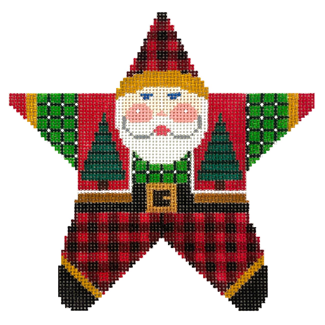 Northwoods Star Santa Painted Canvas Shelly Tribbey  - 1