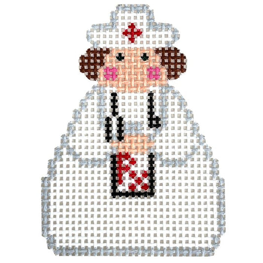Nurse Angel Ornament Painted Canvas Stitch-Its 
