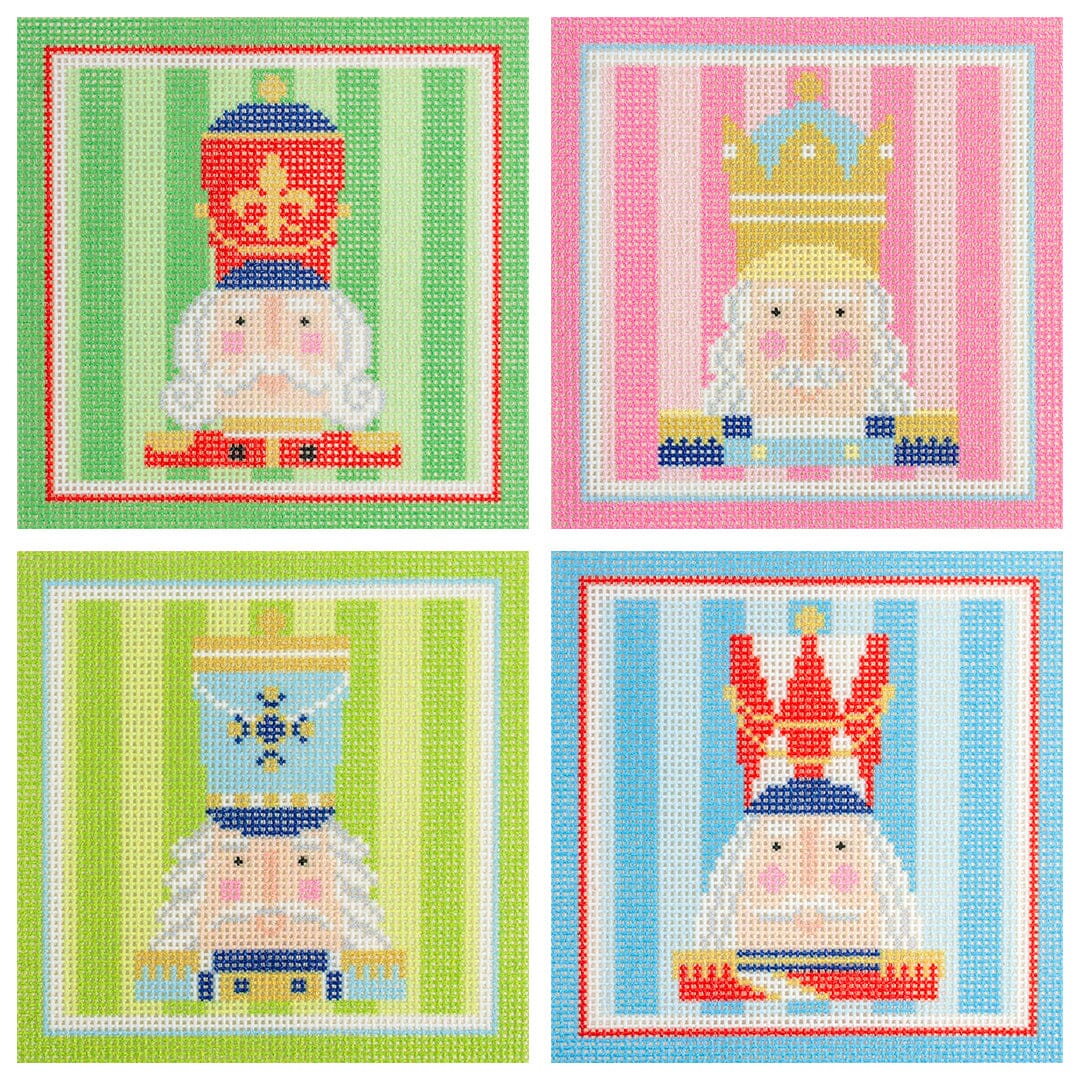 Nutcracker Coaster Set Printed Canvas Needlepoint To Go 
