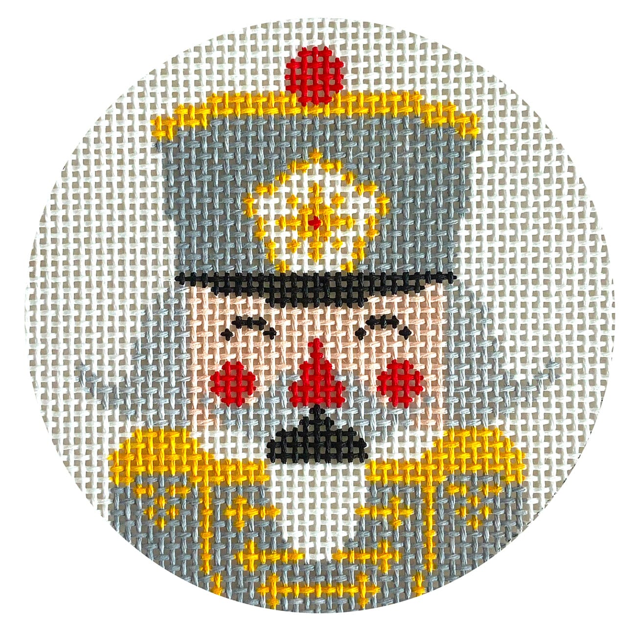 Nutcracker Constantine Round Painted Canvas Love MHB Studio  - 1