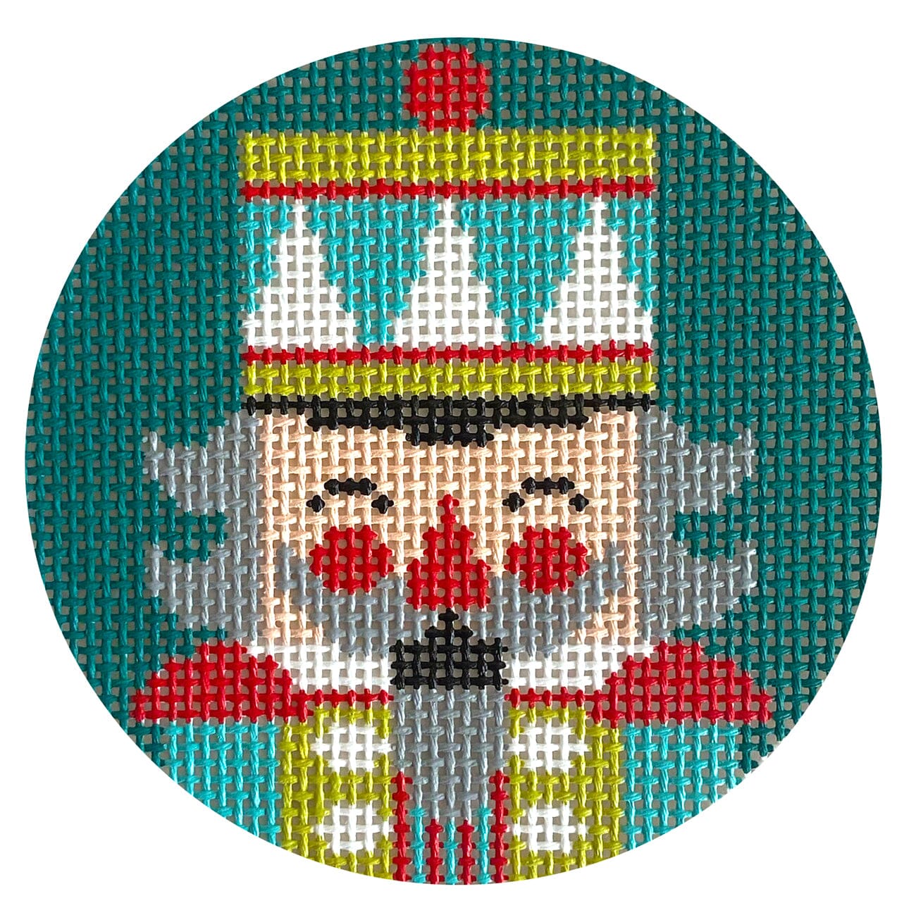 Nutcracker Iggy Round Painted Canvas Love MHB Studio  - 1