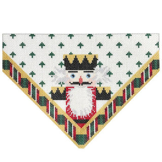 Nutcracker King Stocking Top Printed Canvas Two Sisters Needlepoint 
