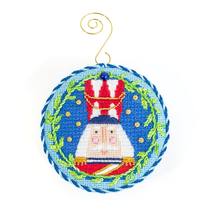 Nutcracker Round Canvas - Johann with Stitch Guide Printed Canvas Needlepoint To Go 