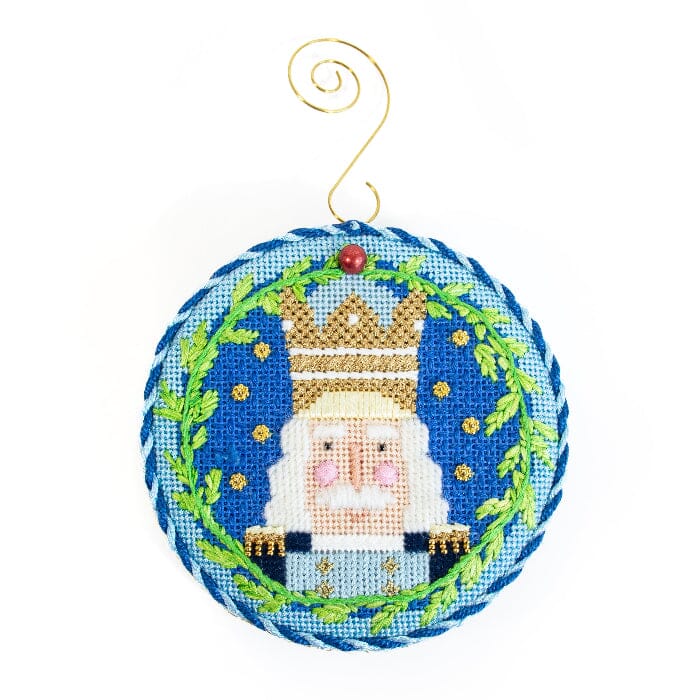 Nutcracker Round Canvas - Ludwig with Stitch Guide Printed Canvas Needlepoint To Go 